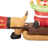 Oakleigh Home Gingerbread Man Sleigh Inflatable Christmas Decoration with LED