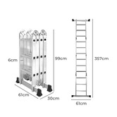 Oakleigh Home Nerva Aluminium Folding Ladder