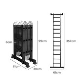 Oakleigh Home Nerva Aluminium Folding Ladder