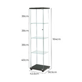 Oakleigh Home Goda 4 Shelf Glass Display Cabinet