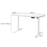 Oakleigh Home Justus 120cm Single Motor Electric Sit &amp; Stand Desk