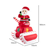 Oakleigh Home Santa Tank Inflatable Christmas Decoration with LED
