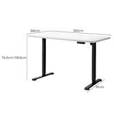 Oakleigh Home Justus 120cm Single Motor Electric Sit &amp; Stand Desk