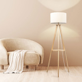Oakleigh Home Timothy Linen Floor Lamp
