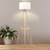 Oakleigh Home Timothy Linen Floor Lamp