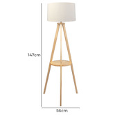 Oakleigh Home Timothy Linen Floor Lamp