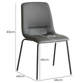 Oakleigh Home Mira PU Leather Dining Chairs