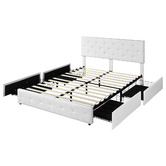 Oakleigh Home Antoine Upholstered Queen Bed with Storage Drawers