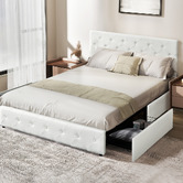 Oakleigh Home Antoine Upholstered Queen Bed with Storage Drawers
