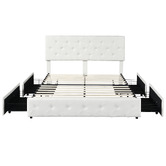 Oakleigh Home Antoine Upholstered Queen Bed with Storage Drawers