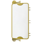Oakleigh Home Gold Bettina Swivel Mirror with Shelves