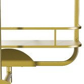 Oakleigh Home Gold Bettina Swivel Mirror with Shelves