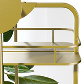 Oakleigh Home Gold Bettina Swivel Mirror with Shelves