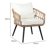 Oakleigh Home 2 Seater Theo Outdoor Coffee Table &amp; Armchair Set