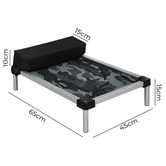 Oakleigh Home Camouflage Bingo Elevated Trampoline Pet Bed