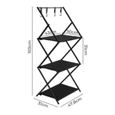 Oakleigh Home 3 Layer Hudson Portable Camping Shelf