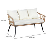 Oakleigh Home 4 Seater Theo Outdoor Sofa Set