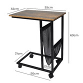 Oakleigh Home Fergus Side Table with Wheels