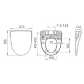 Oakleigh Home Isla Smart Wash &amp; Dry Toilet Seat with Remote