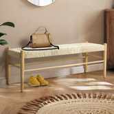 Oakleigh Home Ember Rubberwood Ottoman Bench