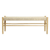 Oakleigh Home Ember Rubberwood Ottoman Bench