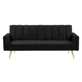 Oakleigh Home Aspen 3 Seater Velvet Sofa Bed | Temple & Webster