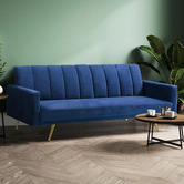 Oakleigh Home Aspen 3 Seater Velvet Sofa Bed
