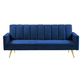 Oakleigh Home Aspen 3 Seater Velvet Sofa Bed