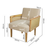 Oakleigh Home Nova Rubberwood Armchair