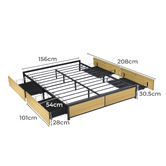 Oakleigh Home Nero Bed Base with Storage Drawers