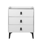 Oakleigh Home Ovette 3 Drawer LED Bedside Table with Charging Station