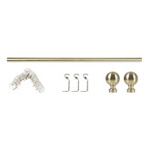 Oakleigh Home Levy Curtain Rod &amp; Finials Set