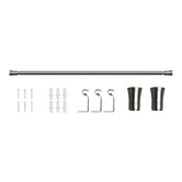 Oakleigh Home Lena Single Curtain Rod &amp; Finials Set