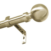 Oakleigh Home Levy Curtain Rod &amp; Finials Set