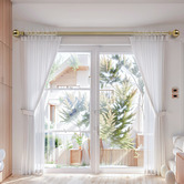 Oakleigh Home Levy Curtain Rod &amp; Finials Set