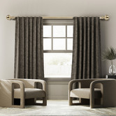 Oakleigh Home Levy Curtain Rod &amp; Finials Set