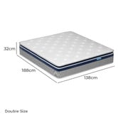 Oakleigh Home 32cm Medium Ruslan Pocket Spring Pillow top Mattress