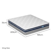 Oakleigh Home 32cm Medium Ruslan Pocket Spring Pillow top Mattress