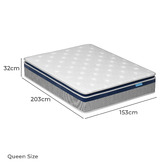 Oakleigh Home 32cm Medium Ruslan Pocket Spring Pillow top Mattress