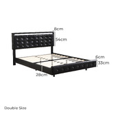 Oakleigh Home Bennett Floating Bed Frame with LED