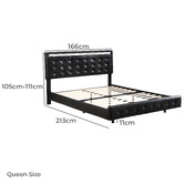 Oakleigh Home Bennett Floating Bed Frame with LED