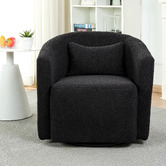 Oakleigh Home Edgar Faux Sherpa Swivel Armchair
