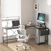 Oakleigh Home Pietro L-Shaped Desk with Storage Bag
