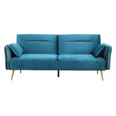 Oakleigh Home Cassia 2 Seater Single Velvet Sofa Bed