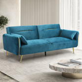 Oakleigh Home Cassia 2 Seater Single Velvet Sofa Bed