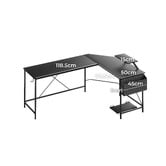 Oakleigh Home Pietro L-Shaped Desk with Storage Bag