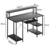 Oakleigh Home Pietro Computer Desk with Shelves