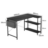 Oakleigh Home Pietro L-Shaped Desk with Shelves