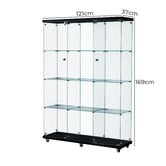Oakleigh Home Aki 4 Tier Display Cabinet with Wheels