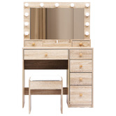 Oakleigh Home Chiqui LED Dressing Table &amp; Stool Set